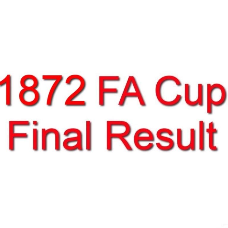 1872 FA Cup Final Result