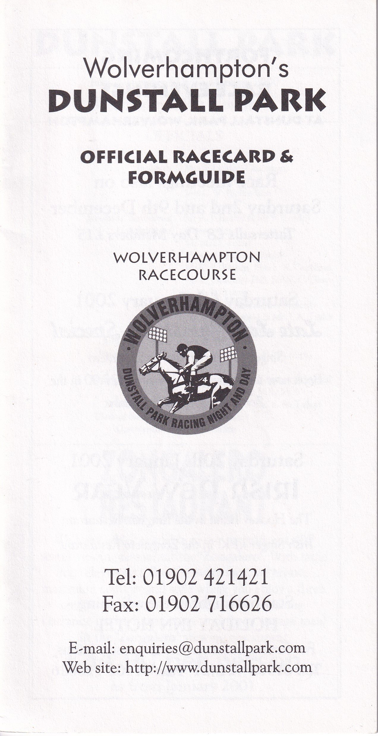 Dunstall Park Fifth November (AWT) Meeting 2000 Wednesday 29th November